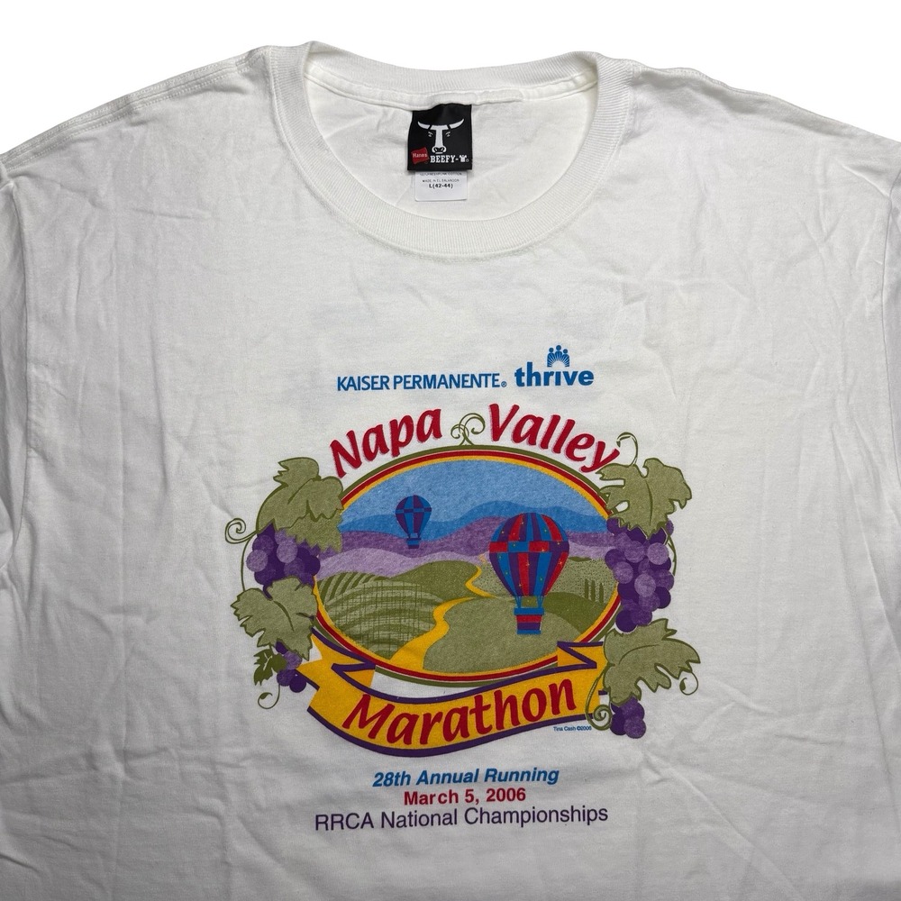 Vintage 2000s 2006 Napa valley marathon running run‎ shirt